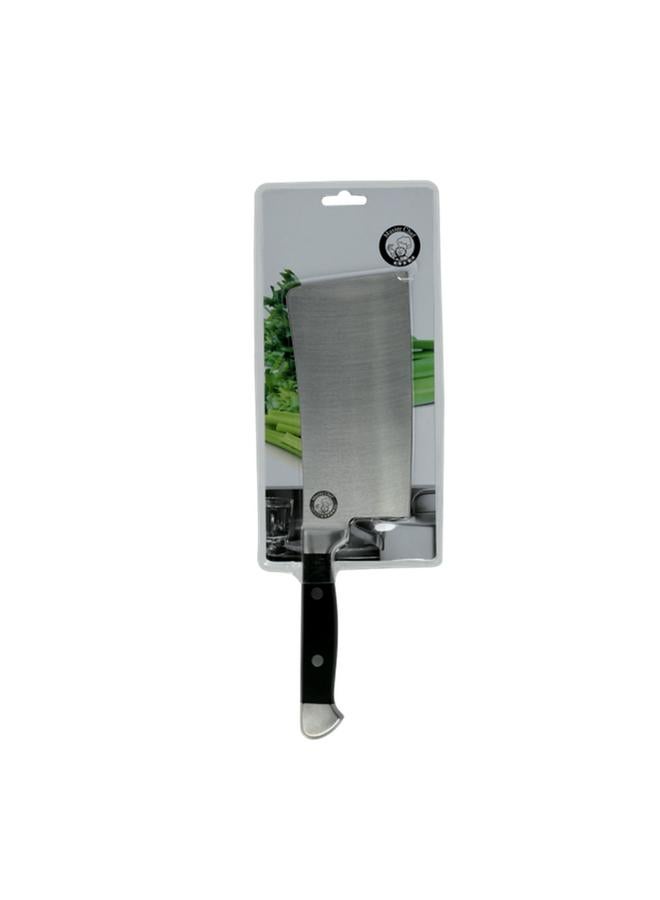 Master Chef Cleaver Knife Black and Silver 6.5inch