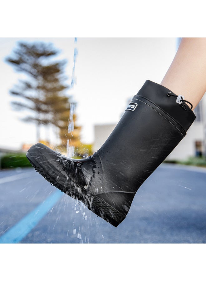 And Korean Style Export Fashion Outdoor High-top Rain Boots For Women, Long Waterproof Shoes, New Model Water Shoes, Slip-on Shoes For Children