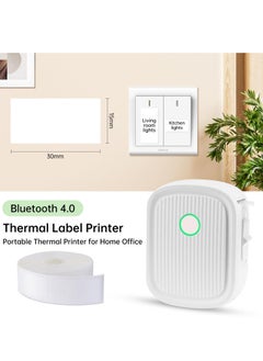 Kidle Label Maker Machine, Portable Bluetooth Mini Label Printer, Smart Phone Handheld Thermal Sticker Small Labeler Multiple Templates Font Icon Inkless for Home Office L12 host+1 roll 15 * 30  - Image 4