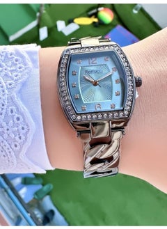 Ferrucci Rectangular Stone Women's Metal Band Wristwatch  - Image 2