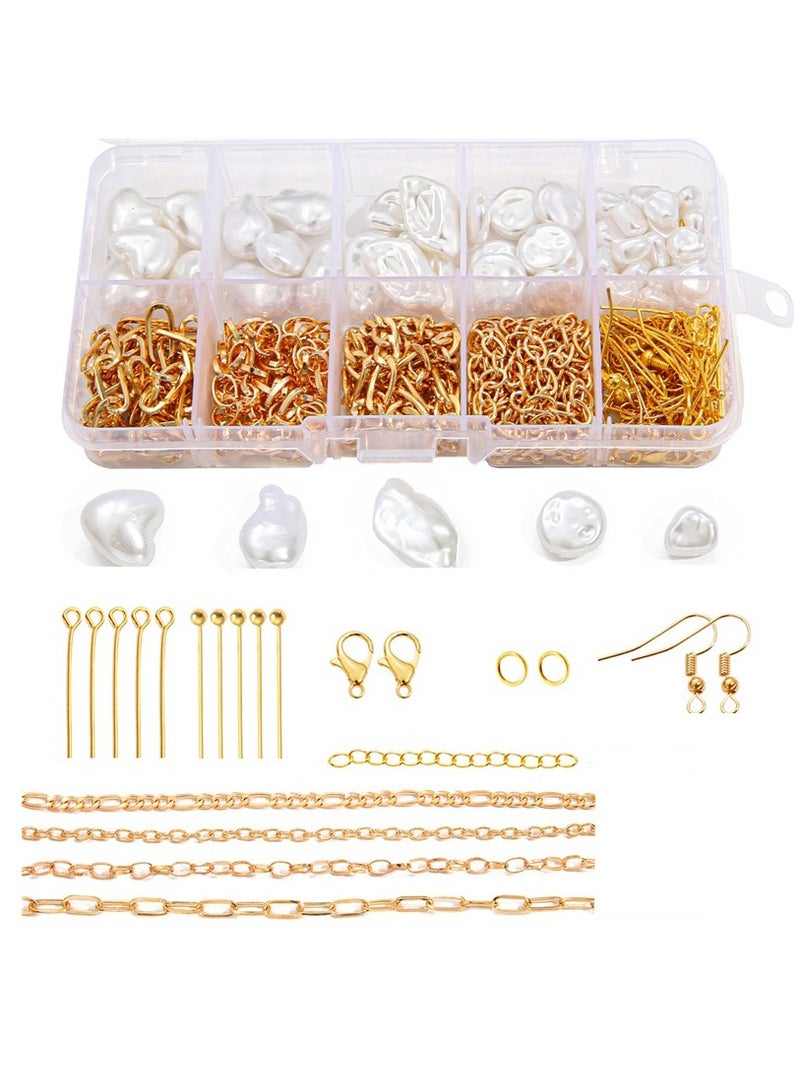 Beads Kit for Bracelet Making, Complete Jewelry Making Supplies Set with Charms, Crystal Beads, and String, Perfect for Adults and Girls Crafting Beautiful Bracelets, 420 Pcs - Image 1