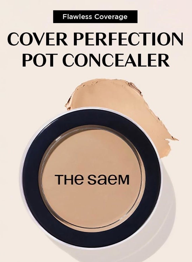 the SAEM [the SAEM] Color Perfection Pot Concealer 4g # Clear Beige - Instantly Adhering High Adherence & Coverage, Tight and Matte Fitting Long Lasting Balm Concealer - Image 2