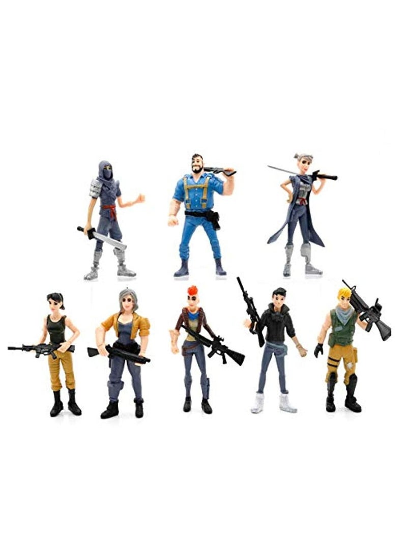 Generic - 8pcs/set Fortnite Toys Anime Ornament Fortnite Action Figure Model Doll Toy height 4.5inch - Image 1
