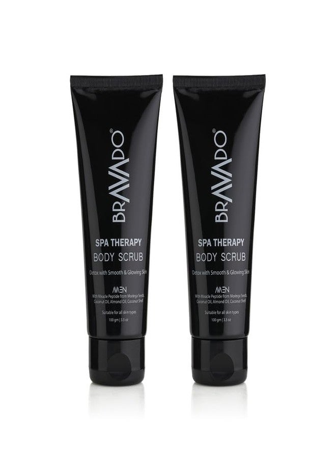 BRAVADO Spa Therapy Body Scrub 100g (Pack of 2) | Deep Exfoliation, Smooth Skin | Removes Tan & Roughness | Refreshing Spa-Like Experience - Image 1