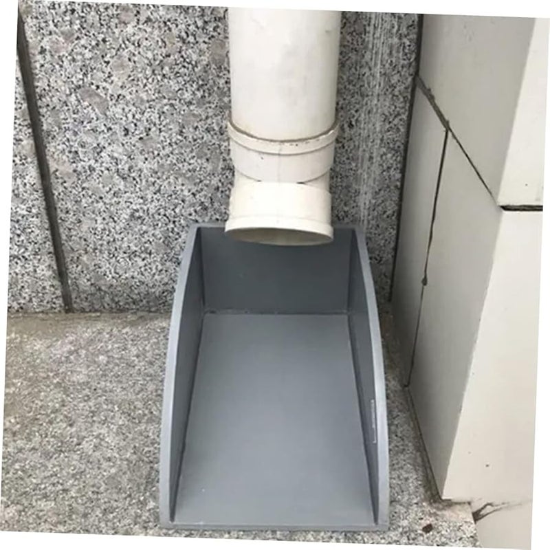 مصفاة تصريف مياه الأمطار الرمادية 26 × 17.5 سم لمجموعة تحويل مياه المزاريب، لمنع الفيضانات وجمع المياه - Image 3