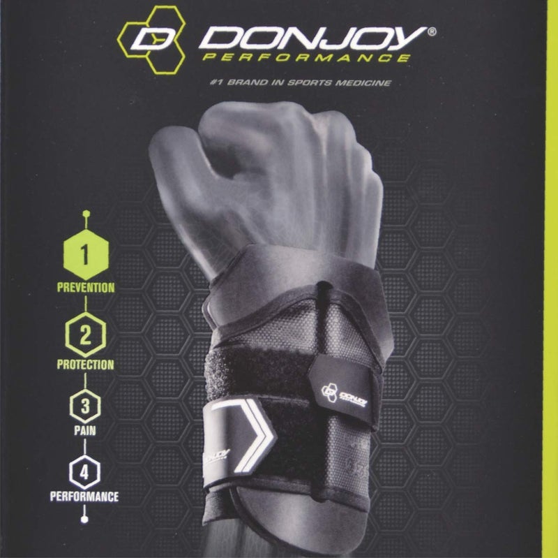 DonJoy Performance Anaform Wrist Wrap Support Brace: Black, Large/X-Large - Image 2