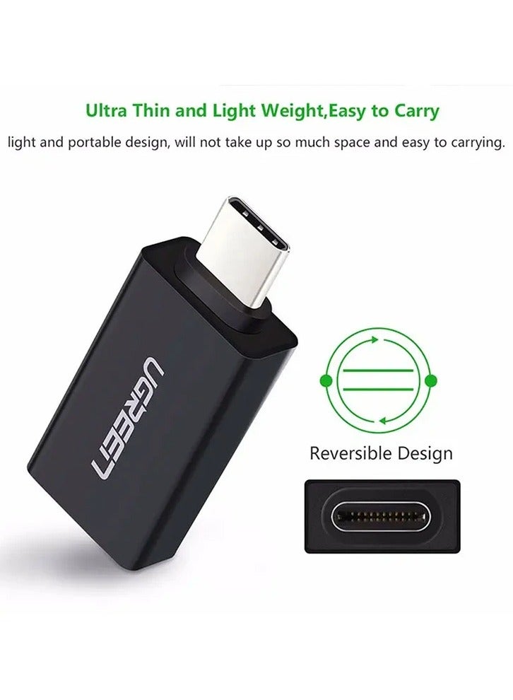 يوجرين إيكو محول من النوع C ذكر إلى USB 3.0 أنثى من Ugreen US173 (20808) باللون الأسود - Image 2