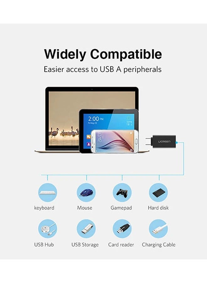 يوجرين إيكو محول من النوع C ذكر إلى USB 3.0 أنثى من Ugreen US173 (20808) باللون الأسود - Image 4