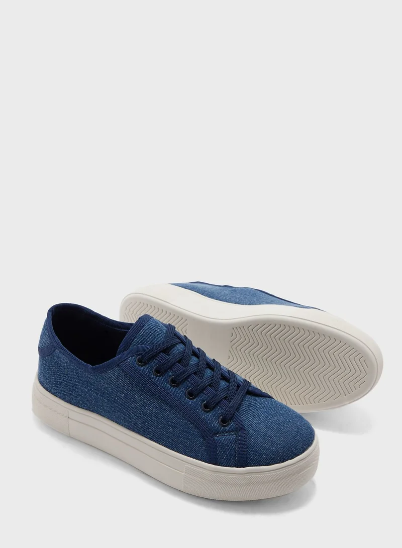 Ginger Denim Platform Tennis Sneaker