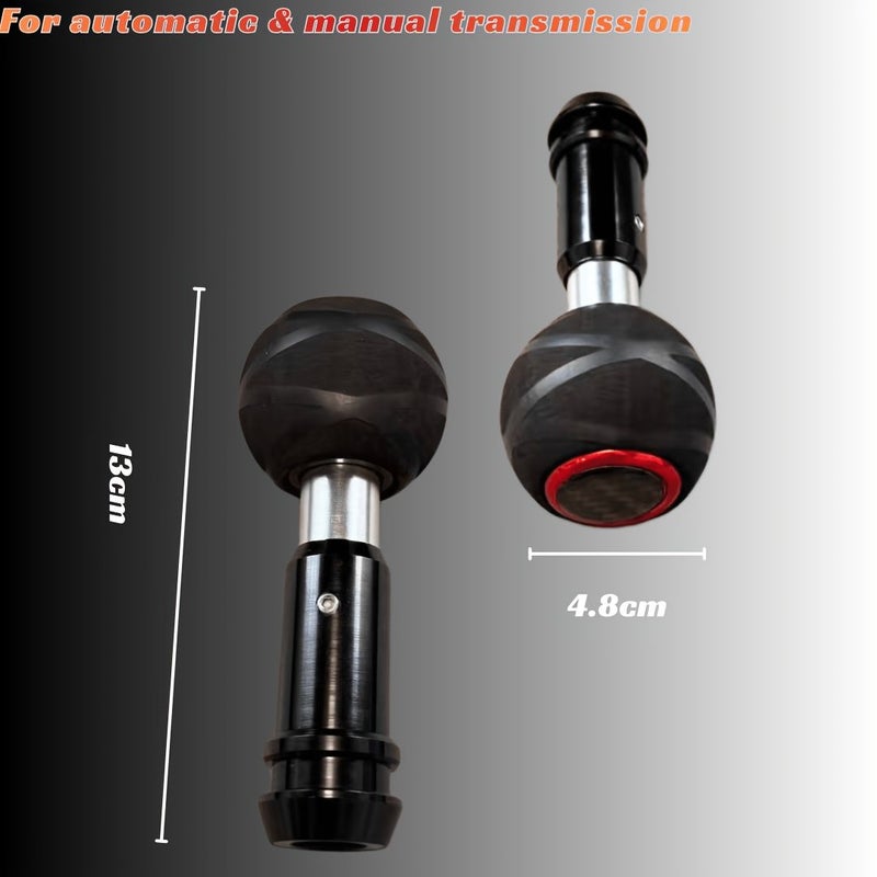 Universal Automatic Round Head Shift Knob 5.12 Inch Ergonomic Push Button Gear Shifter Aluminum Alloy Racing Interior Upgrade - Image 4