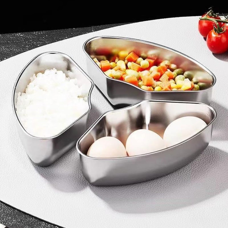مجموعة صندوق بخاري من الفولاذ المقاوم للصدأ 4 قطع صينية أرز مزخرفة لطهي الخضار والأسماك والمأكولات البحرية - Image 5