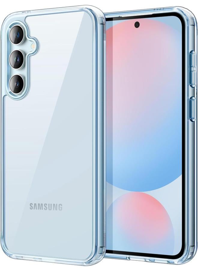 جي تيك حافظة لهاتف سامسونج جالكسي S24 Fe غير قابلة للاصفرار ومضادة للصدمات وواقية للهاتف ومضادة للخدش وظهر صلب من مادة البولي كربونات باللون الأزرق - Image 1