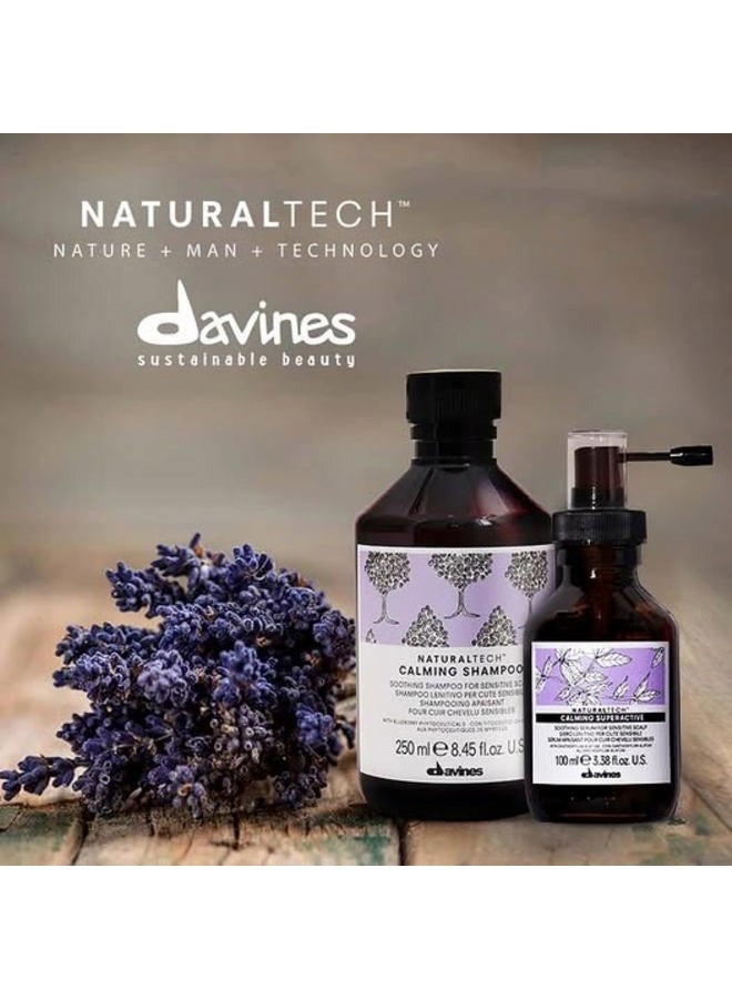 Davines Naturaltech CALMING Shampoo, Gentle Cleansing While Relieving Itch In Sensitive Scalps, 8.45 Fl. Oz. - Image 2