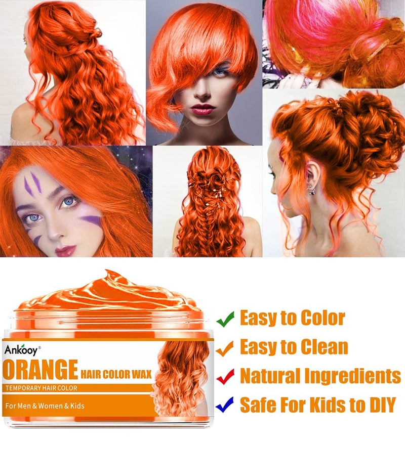 Ankooy 6 Colors Temporary Hair Color for Kids,Hair Wax Color for Halloween,Gifts for Teens,Girls,Boys,Gifts for Kids,Hair Color Spray Green Orange Pink Purple Red Blue Hair Dye Wax - Image 5