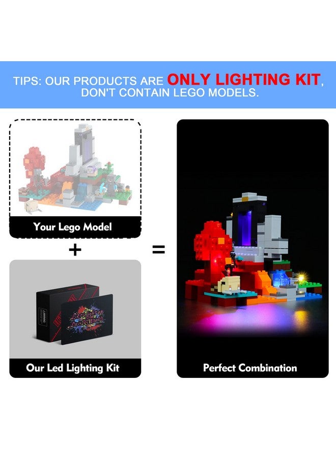 Vonado Led Light Kit For Lego The Ruined Portal 21172 Diy Lighting Compatible With Minecraft Lego Sets 21172 (No Lego Building Toy) Creative Gfits For Kids Birthday - Image 3