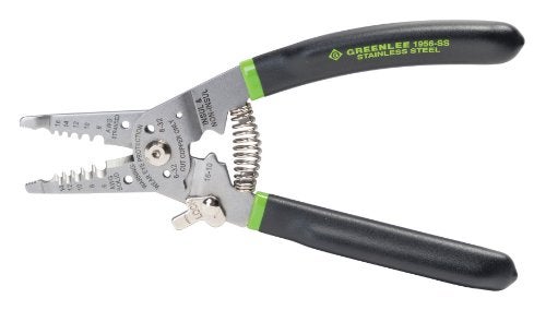 Greenlee 1956-SS Pro Stainless Wire Stripper, Cutter and Crimper Curve, 6-14AWG, 7.5-Inches - Image 1