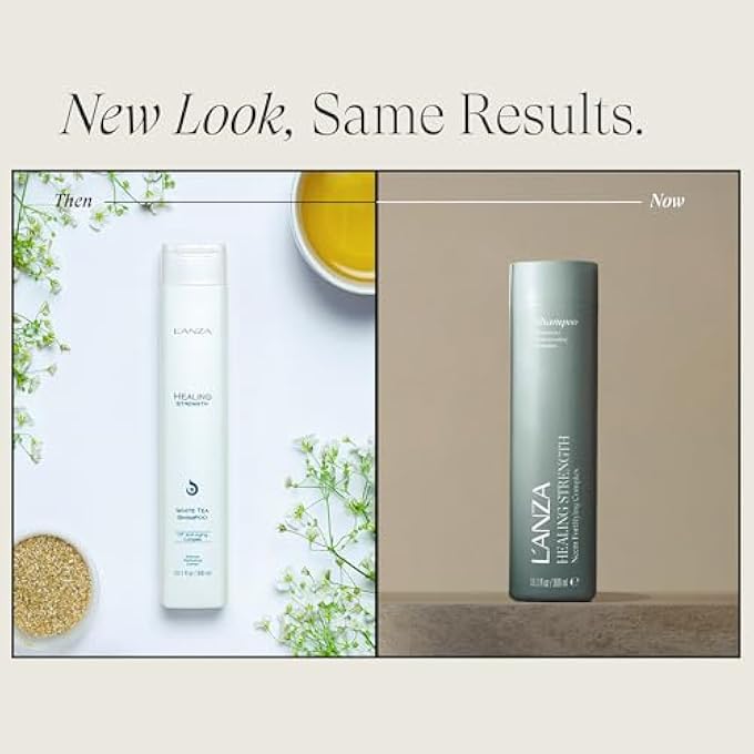 L'anza HEALING STRENGTH WHITE TEA SHAMPOO, HAIR SHAMPOO THAT STRENGTHENS, PROTECTS AND RESTORES WEAK, FRAGILE, AND AGED HAIR AGAINST SPLIT ENDS & FRIZZ CONTROL, LUXURY HAIR CARE (10.1 FL OZ) - Image 3