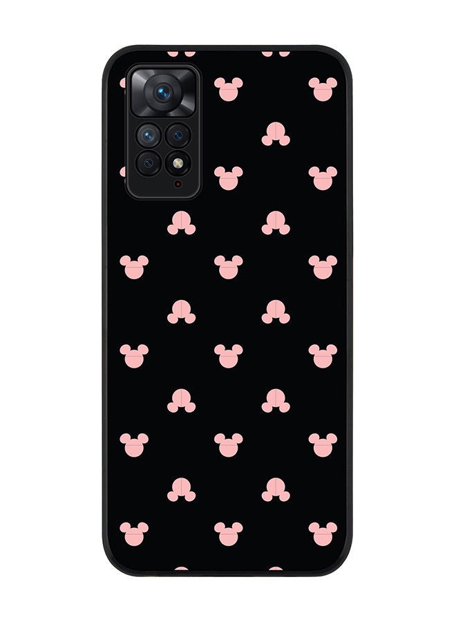 Stylizedd حافظة حواف سوداء متينة لهاتف Redmi Note 11 4G / Redmi Note 11S، حافظة رفيعة مرنة من المطاط مع حواف مضادة للسقوط، غلاف TPU جل رقيق - طباعة ميكي - Image 1