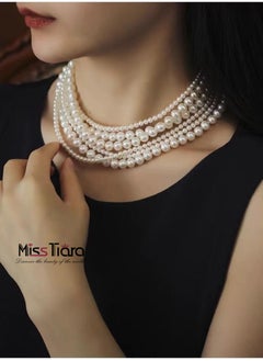 MissTiara Double-layered shell bead long necklace multiple ways to wear high texture elegant for women Great Idea Gifts for Your Loved Ones  - Image 3