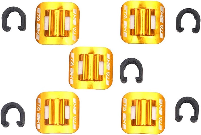 klarako 5 Pack Bike C Clips Clamps Housing Hose Guide & Adhesive Seat for MTB Mountain Folding Bicycle Brake Derailleur Shift Cables, Oil Tube  Choose Color - Image 1