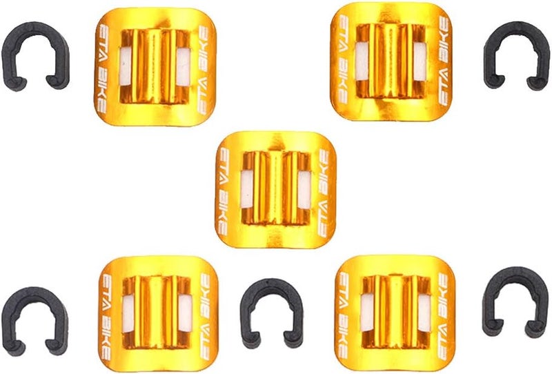 klarako 5 Pack Bike C Clips Clamps Housing Hose Guide & Adhesive Seat for MTB Mountain Folding Bicycle Brake Derailleur Shift Cables, Oil Tube  Choose Color - Image 3