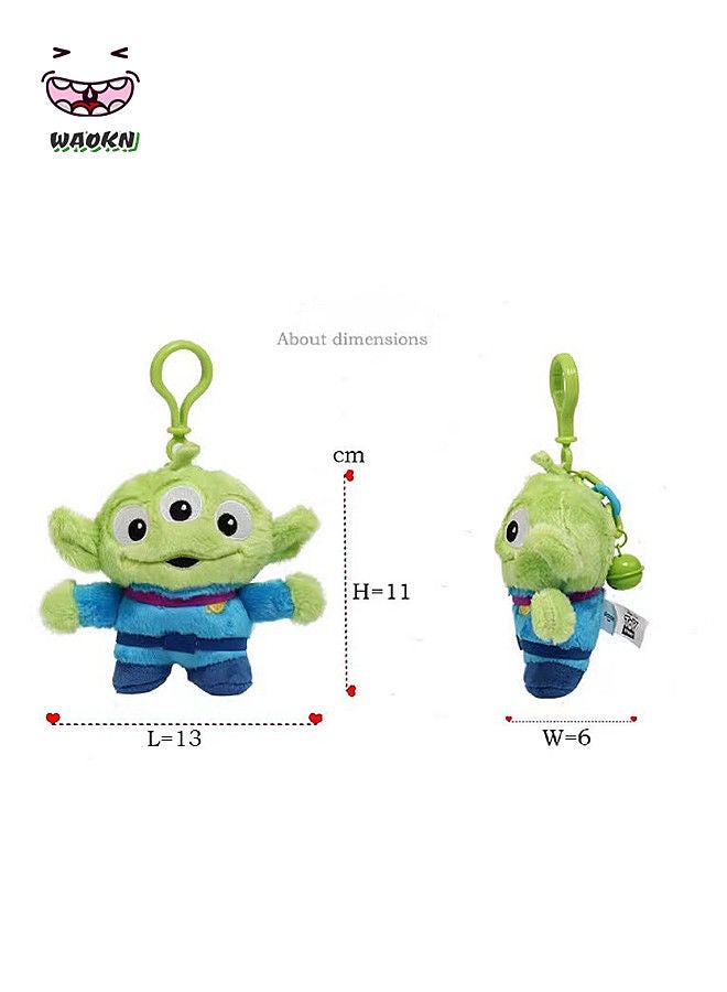 WAOKN Three Eyes Plush Pendant Key Ring Set- Fuzzy and Soft Keychain Accessories for Car, Backpack, Handbag, or Purse - Stylish Pendant Keyrings - Ideal Gift for Women and Girls  - Image 3