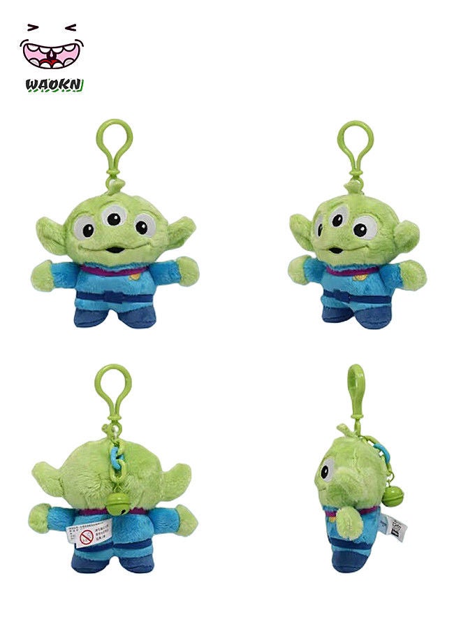 WAOKN Three Eyes Plush Pendant Key Ring Set- Fuzzy and Soft Keychain Accessories for Car, Backpack, Handbag, or Purse - Stylish Pendant Keyrings - Ideal Gift for Women and Girls  - Image 2