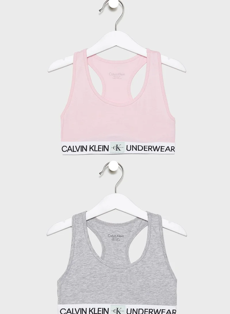 CALVIN KLEIN Teen 2 Pack Logo Bra