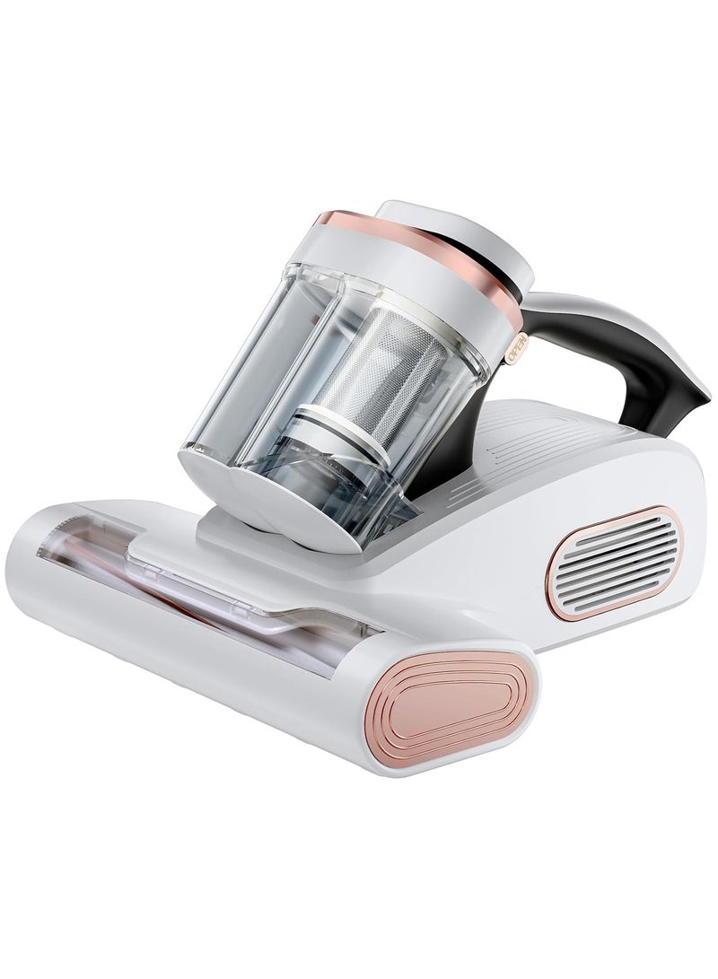 Bed Vacuum Cleaner Mattress Vacuum with 16Kpa Suction 253.7nm UV-C Light, 35000 RPM/Min Dual Brushroll Rotation & HEPA Filter & Heating & Ultrasonic Tech, 100W, Corded - Image 1