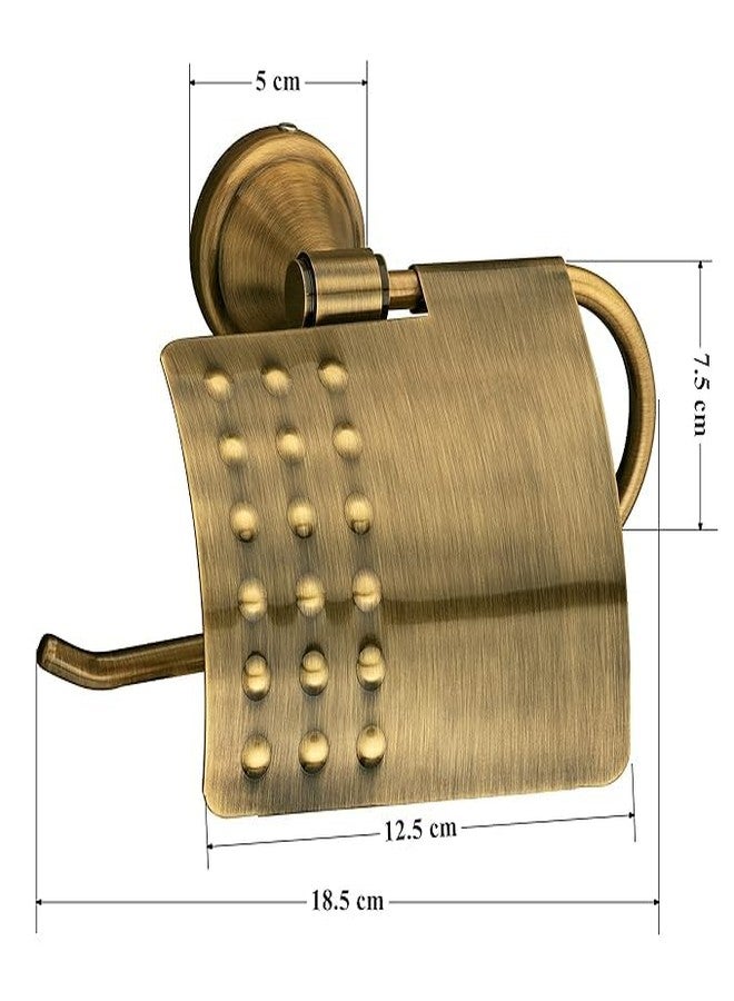 Plantex (Primax) 304 Grade Stainless Steel Toilet Paper Roll Holder/Toilet Paper Holder/Tissue Paper Roll Holder for Bathroom Accessories - Niko (Brass Antique) - Image 2