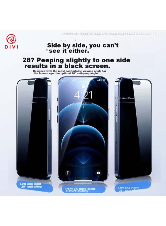 DiVi First Guard Privacy Screen Protector For Apple Iphone 12/12 Pro, Anti-dust, Anti-peeping, Shatterproof, Anti-fingerprint, Full Coverage, Dust-free Installation - Image 3