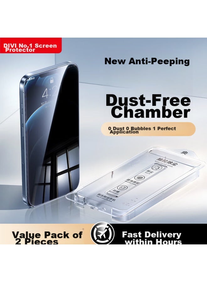DiVi First Guard Privacy Screen Protector For Apple Iphone 12/12 Pro, Anti-dust, Anti-peeping, Shatterproof, Anti-fingerprint, Full Coverage, Dust-free Installation - Image 1
