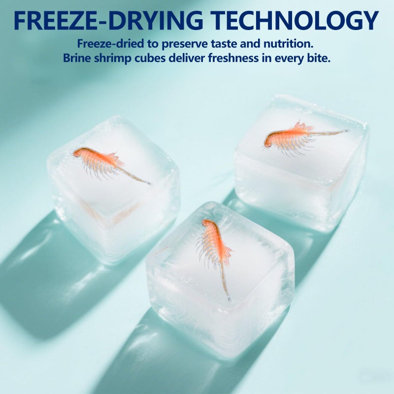 Freeze Dried Brine Shrimp Cubes 3 OZ, Brine Shrimp Freeze Dried Aquatic Foods for Tropical Fish Marine Fish and Aquatic Turtles. - Image 5
