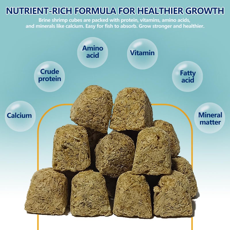 Freeze Dried Brine Shrimp Cubes 3 OZ, Brine Shrimp Freeze Dried Aquatic Foods for Tropical Fish Marine Fish and Aquatic Turtles. - Image 4