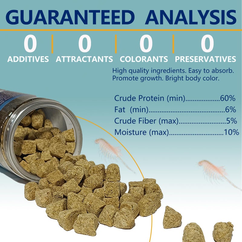 Freeze Dried Brine Shrimp Cubes 3 OZ, Brine Shrimp Freeze Dried Aquatic Foods for Tropical Fish Marine Fish and Aquatic Turtles. - Image 3