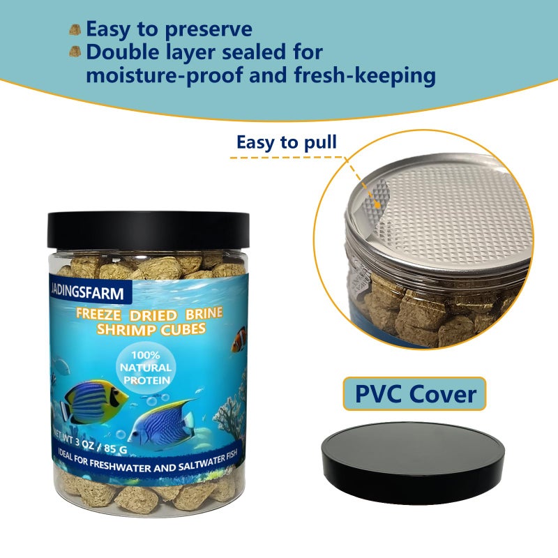 Freeze Dried Brine Shrimp Cubes 3 OZ, Brine Shrimp Freeze Dried Aquatic Foods for Tropical Fish Marine Fish and Aquatic Turtles. - Image 2