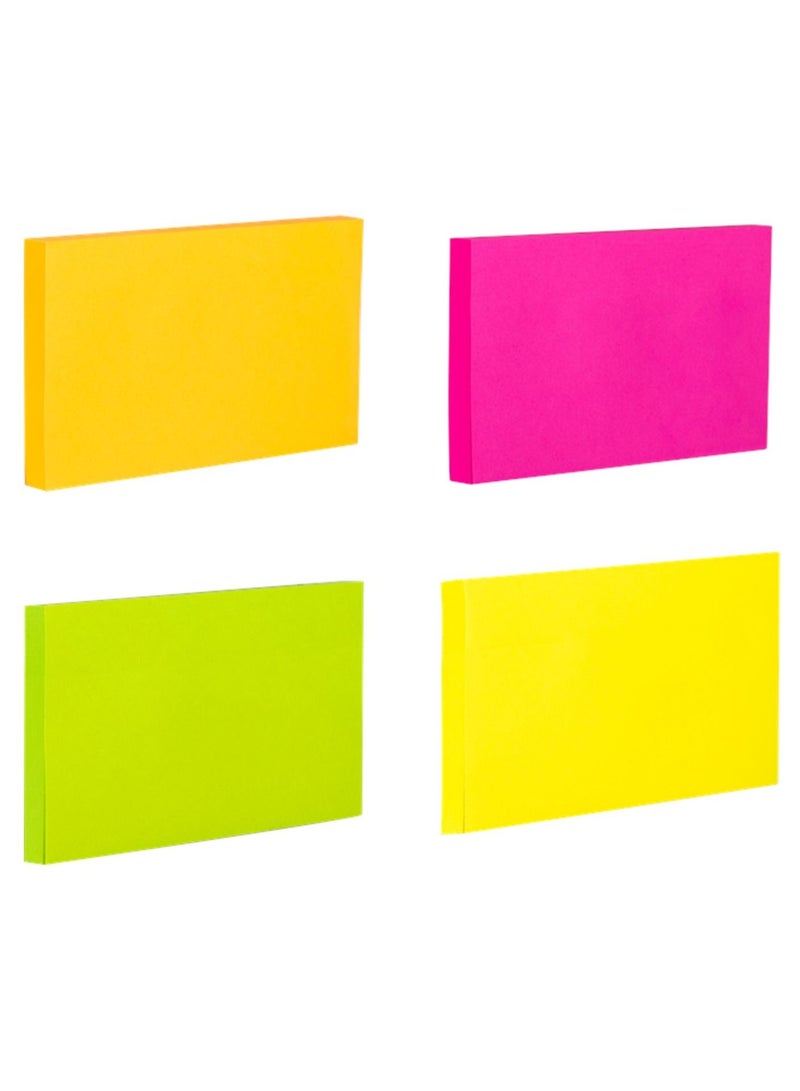 Deli 4-Pack Sticky Notes 76x126mm Neon Colours - Image 2