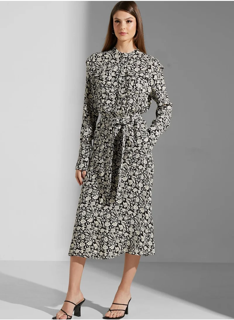 REISS Floral Print Dress