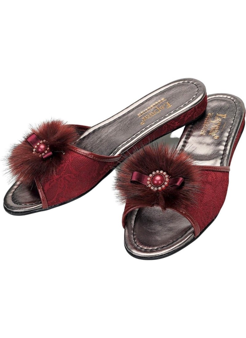 Espuar 547 Women's Slippers - Claret Red 