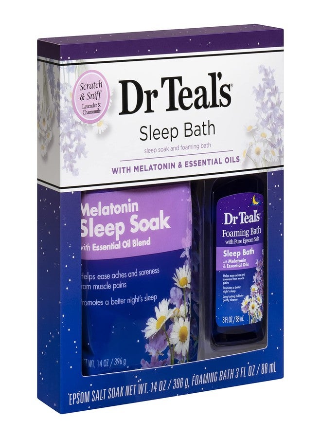 Dr Teal's Melatonin Sleep Soak Epsom Salt Solution and Foaming Bath Gift Set - Image 3