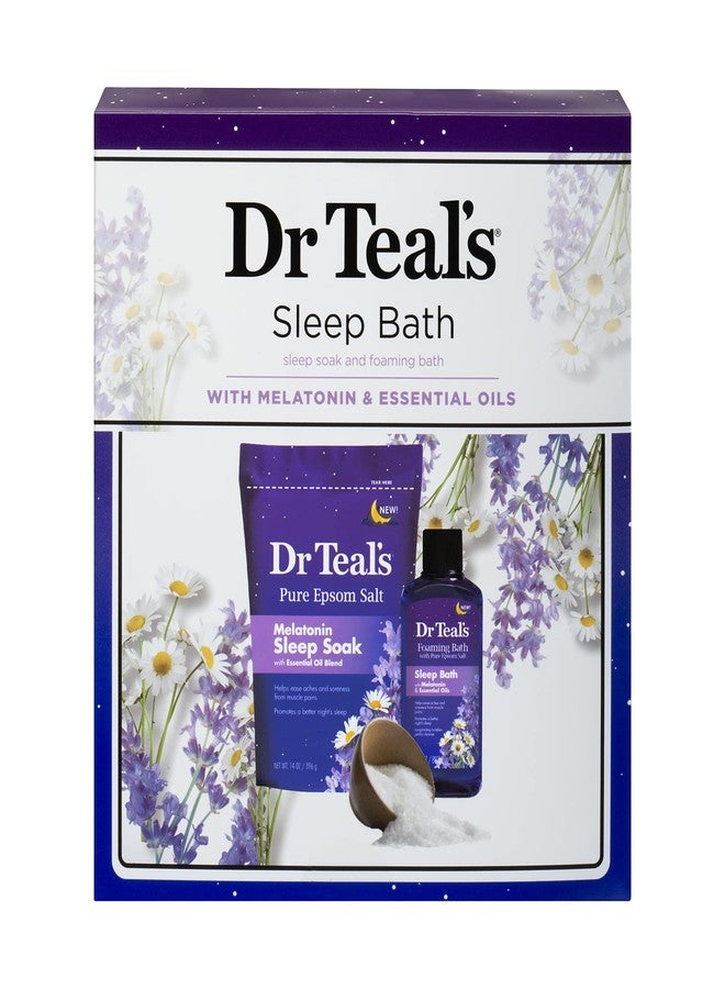 Dr Teal's Melatonin Sleep Soak Epsom Salt Solution and Foaming Bath Gift Set - Image 2