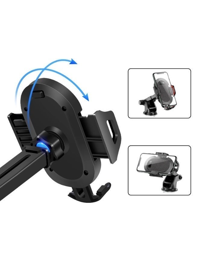 Double B traders Car Phone Holder, Mobile Holder For Car Long Arm Phone Holder Car for Dashboard Windshield Air Vent【Heat-Resistant Strong Suction Cup】Car Mobile Holder Compatible with All Smartphones - Image 5