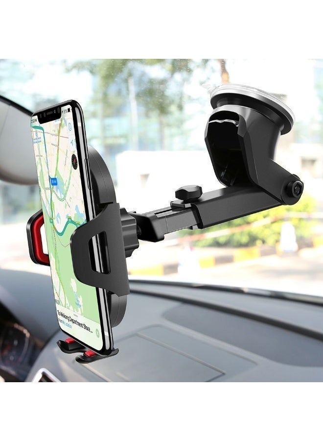 Double B traders Car Phone Holder, Mobile Holder For Car Long Arm Phone Holder Car for Dashboard Windshield Air Vent【Heat-Resistant Strong Suction Cup】Car Mobile Holder Compatible with All Smartphones - Image 4