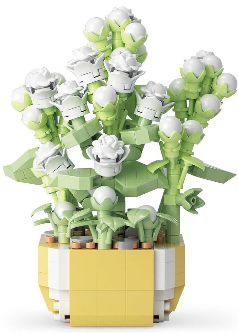 Flower Bouquet Building Blocks Toy Set Artificial Plant Flowers 473pcs Mini Size Blocks Kit For Home Office Decoration Birthday Gift For Boys And Girls Adults Age 14 Years Flowers 473 PCS - Image 2