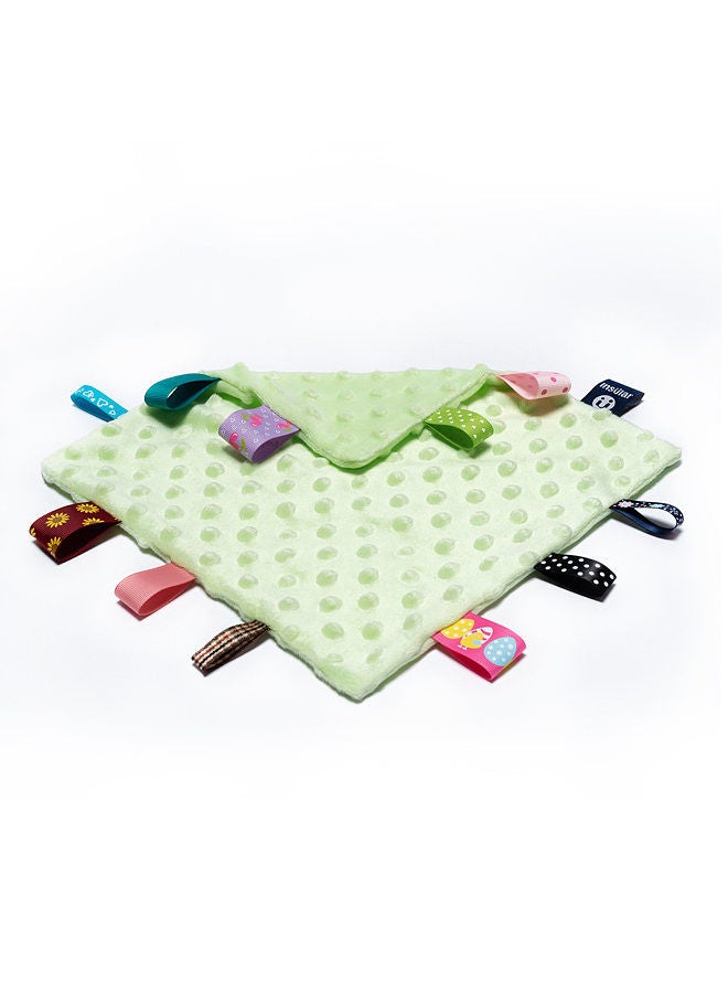 insular Baby Appease Towel Comfortable Baby Tag Security Blanket with Colorful Tags Soft Comforter Plush Soothing Towel for Infants Toddlers  - Image 1