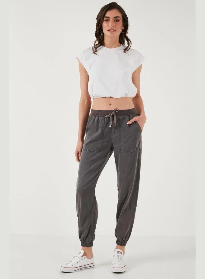 Lela Lela Regular Fit High Waist Elastic Leg Jogger Sports Pants Women's PANTS 668YP5039