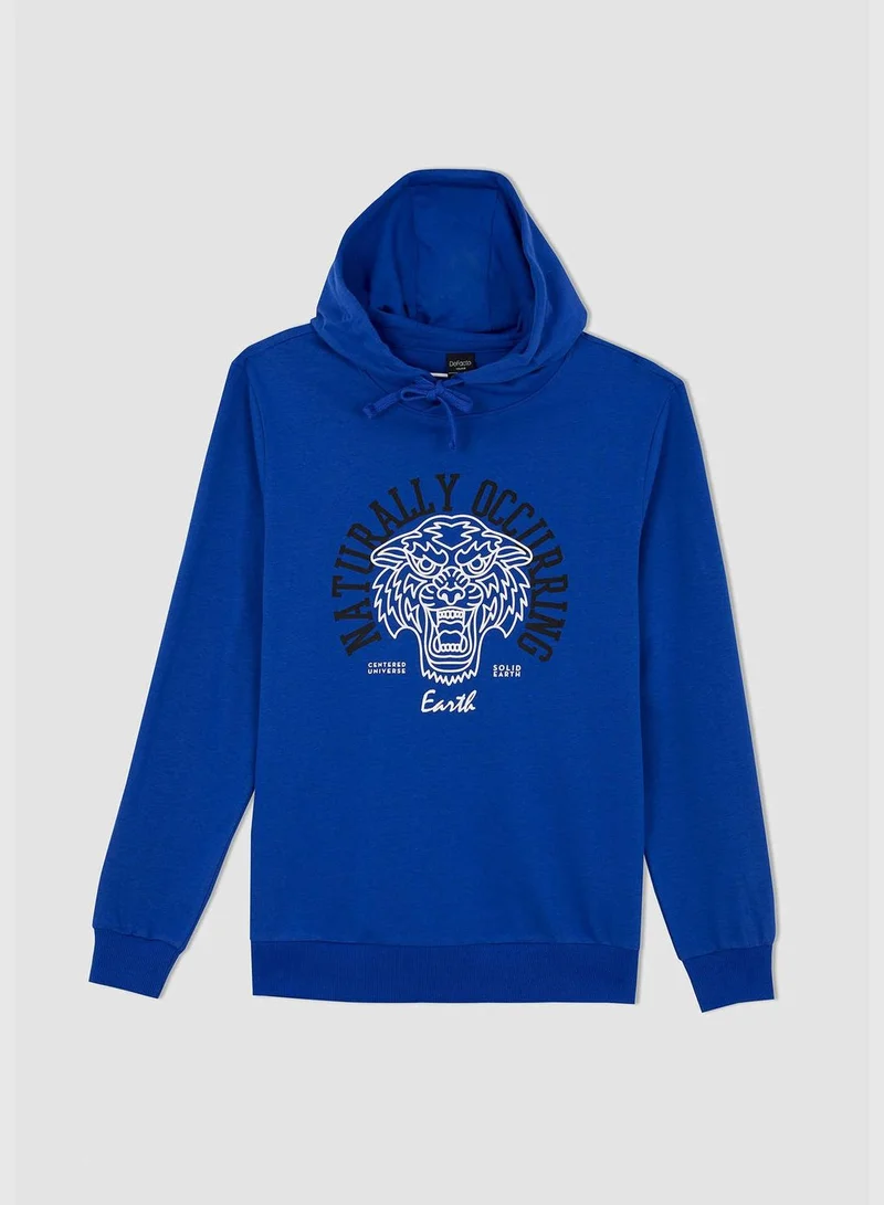 DeFacto Man Slim Fit Crew Neck Long Sleeve Knitted Sweatshirt