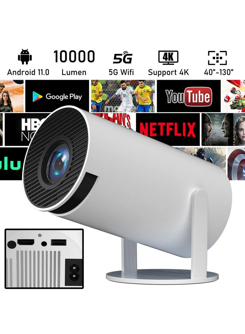 Smart Android Portable Projector With Built in Speaker Screen Mirroring Home Cinema  - Image 2
