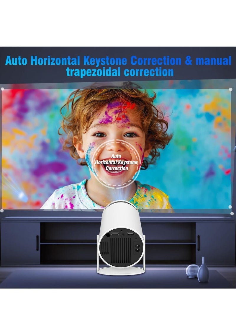 Smart Android Portable Projector With Built in Speaker Screen Mirroring Home Cinema  - Image 3