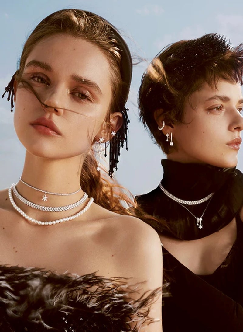 هيفانج أقراط ندفة الثلج الكريستالية - Image 4